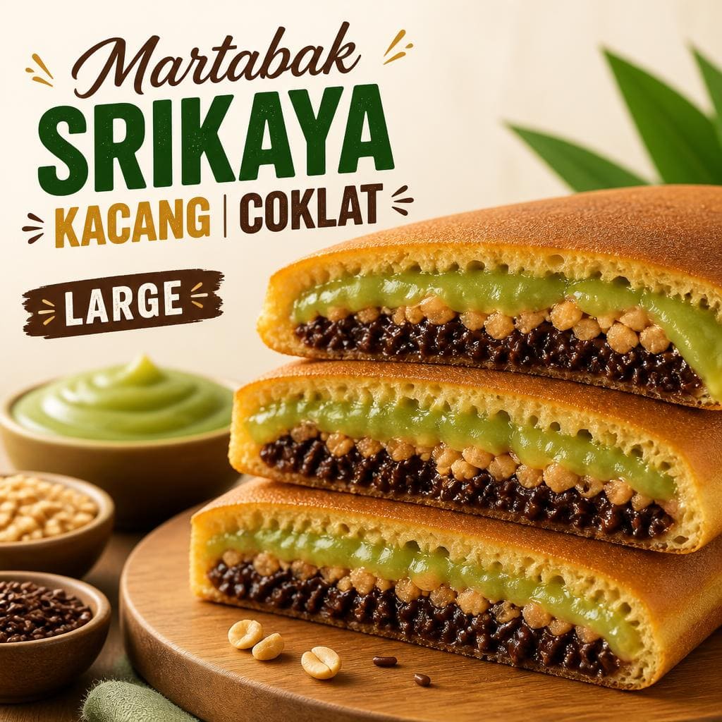 Srikaya Kacang Coklat Large Martabak 999 Asli Bandung
